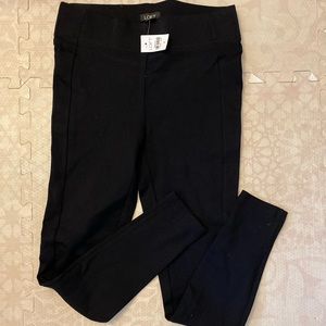 Loft black pointelle leggings NWT